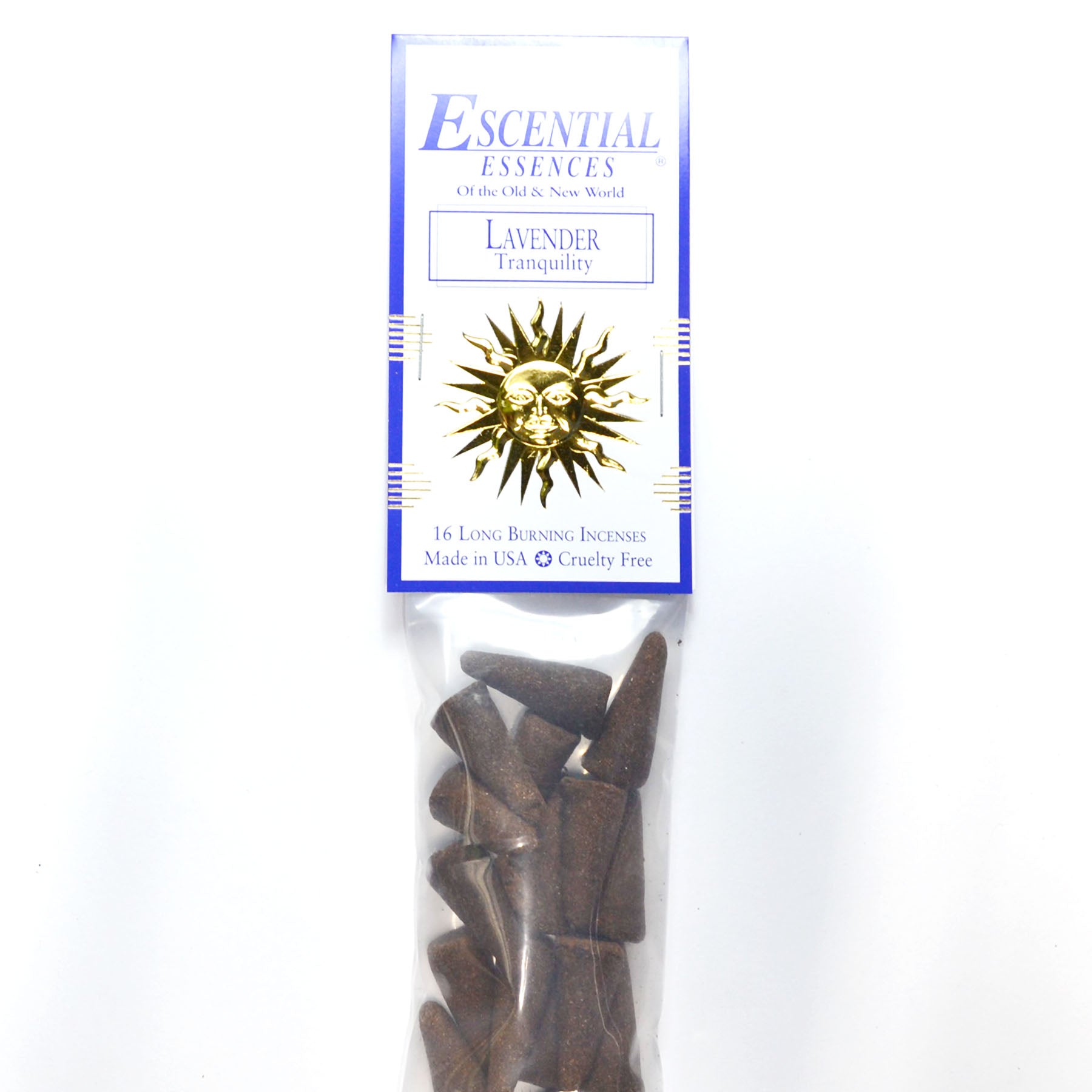 16/pk Lavender escential essences incense cones