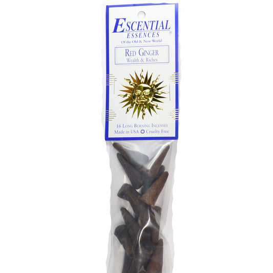16/pk Red Ginger escential essences incense cones