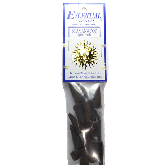 16/pk Shamanwood escential essences incense cones