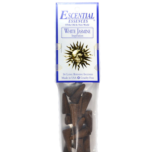16/pk White Jasmine escential essences incense cones