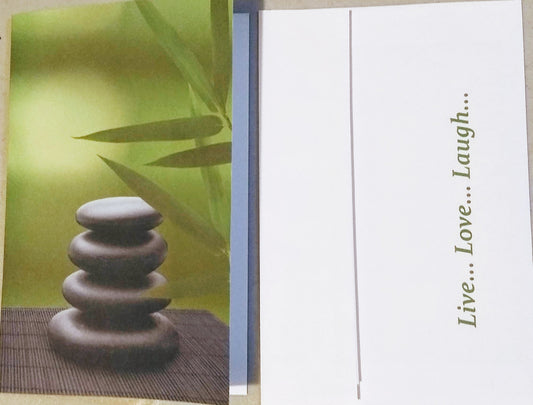 Namaste Zen Stones - Handcrafted All Occasion Greeting Card