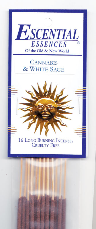 16/pk Cannabis & White Sage escential essences incense sticks