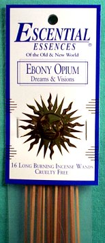 16/pk Ebony Opium escential essences incense sticks