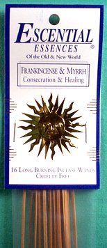 16/pk Frankincense & Myrrh Escential essences incense sticks