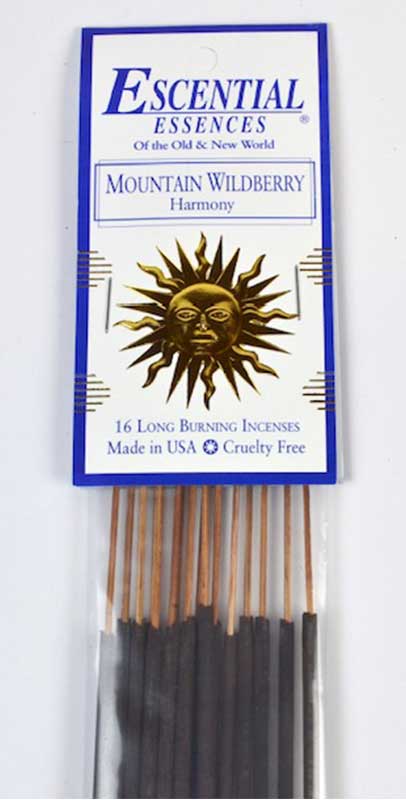 16/pk Mountain Wildberry essential essences incense sticks