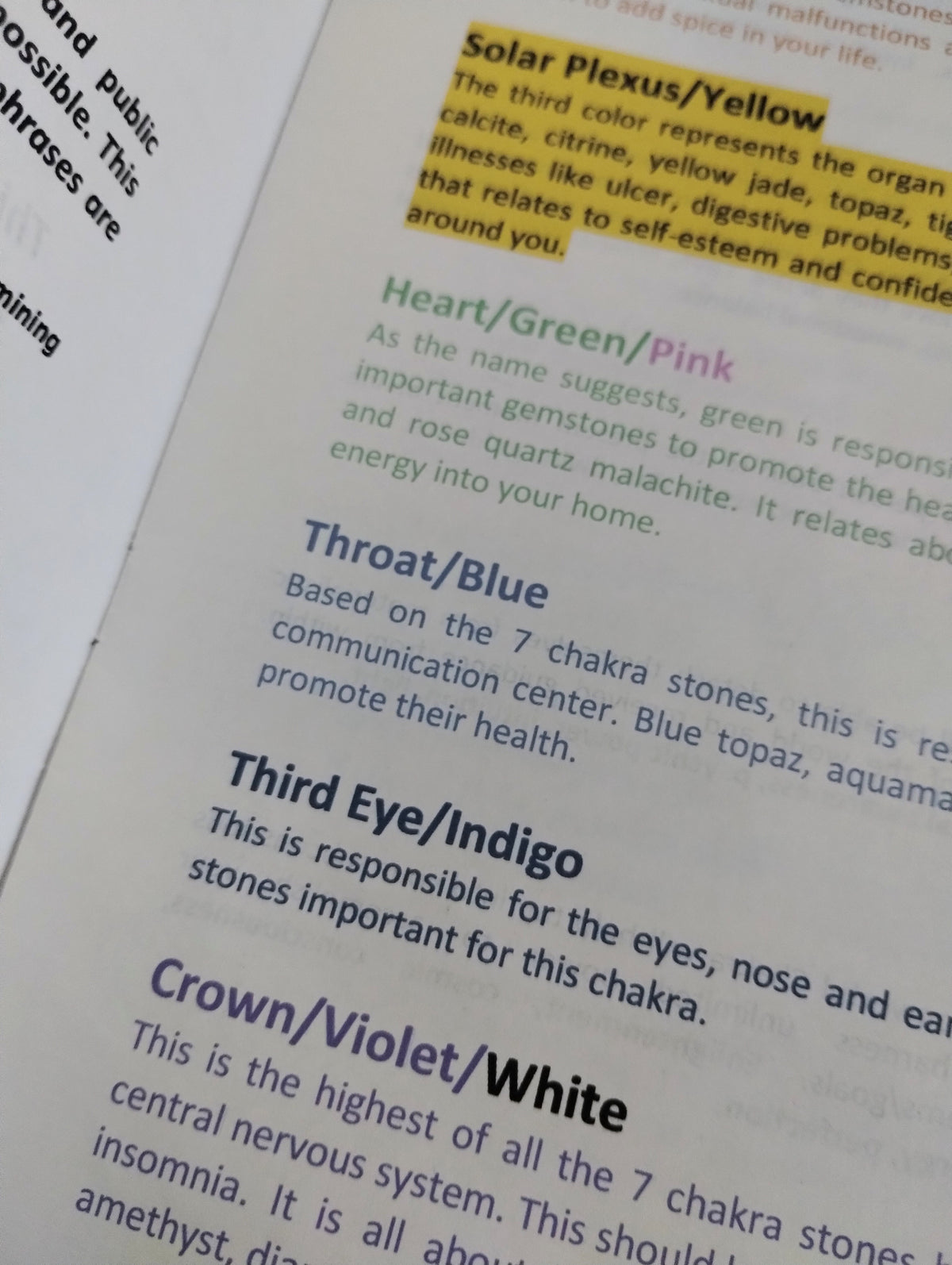 Introduction to the Chakra's color coded