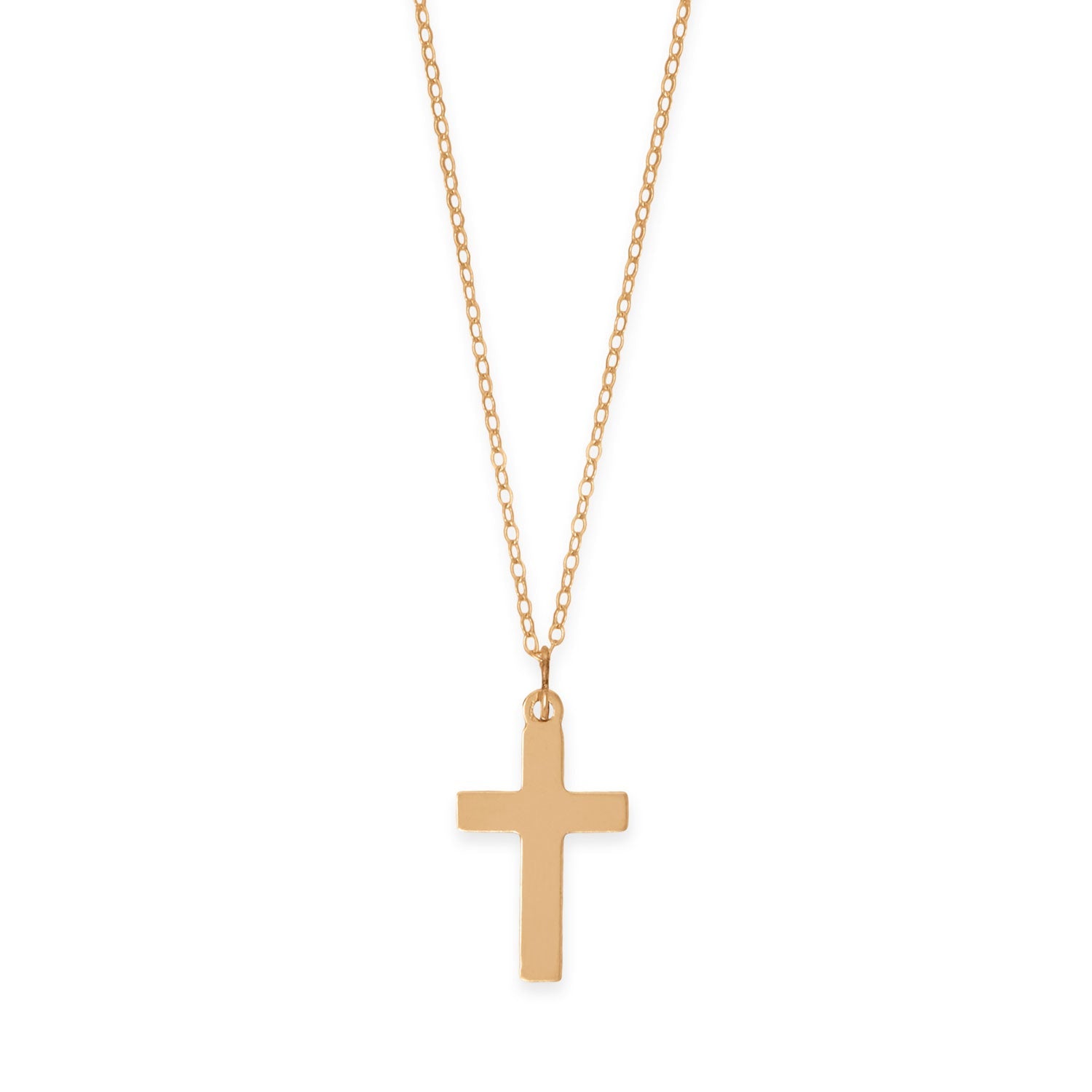 16" + 2" 14/20 Gold Filled Cross Necklace