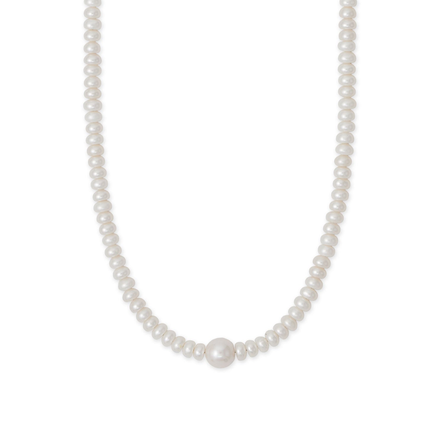 16" + 2" 14/20 Gold Filled Small and Large Cultured Freshwater Pearl Necklace