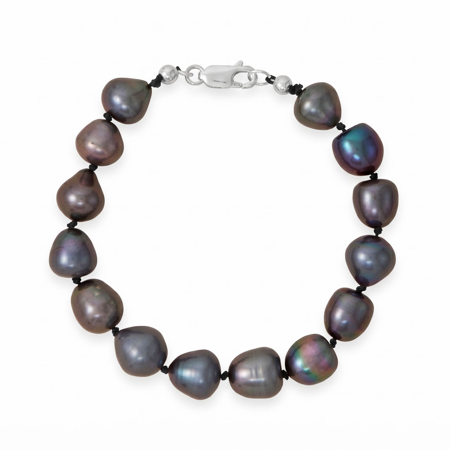 7.75" Baroque Peacock Cultured Freshwater Pearl Bracelet