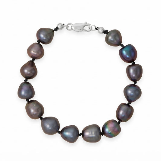 7.75" Baroque Peacock Cultured Freshwater Pearl Bracelet