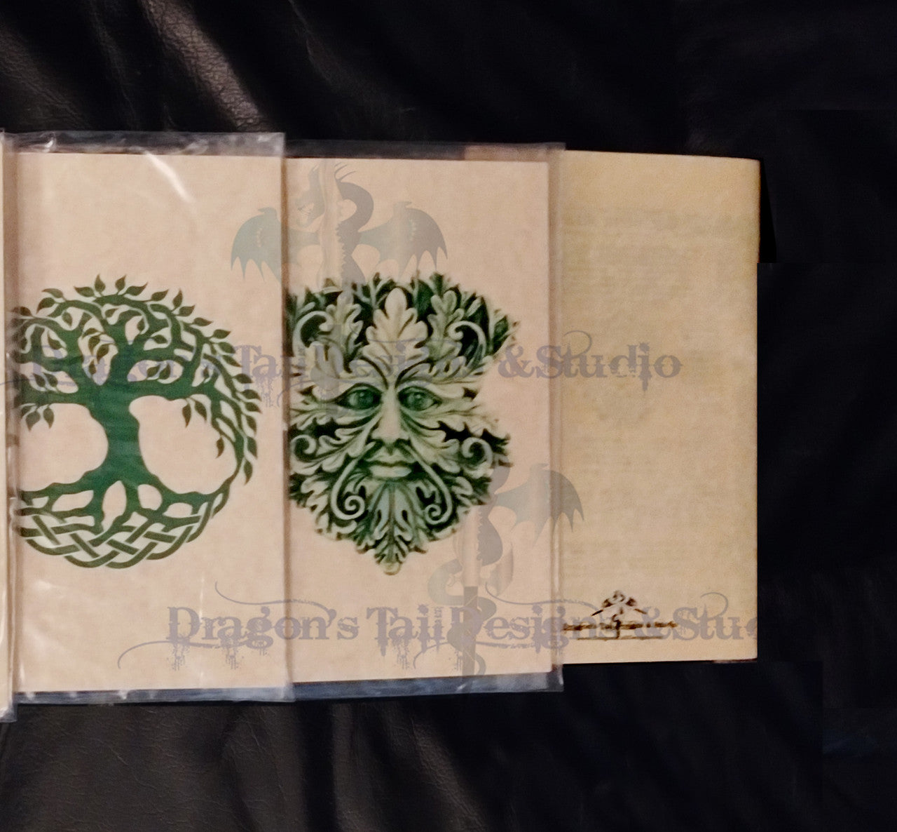 Handcrafted Celtic Tree Grimoire: Leather-Bound Book of Shadows and Spellbook