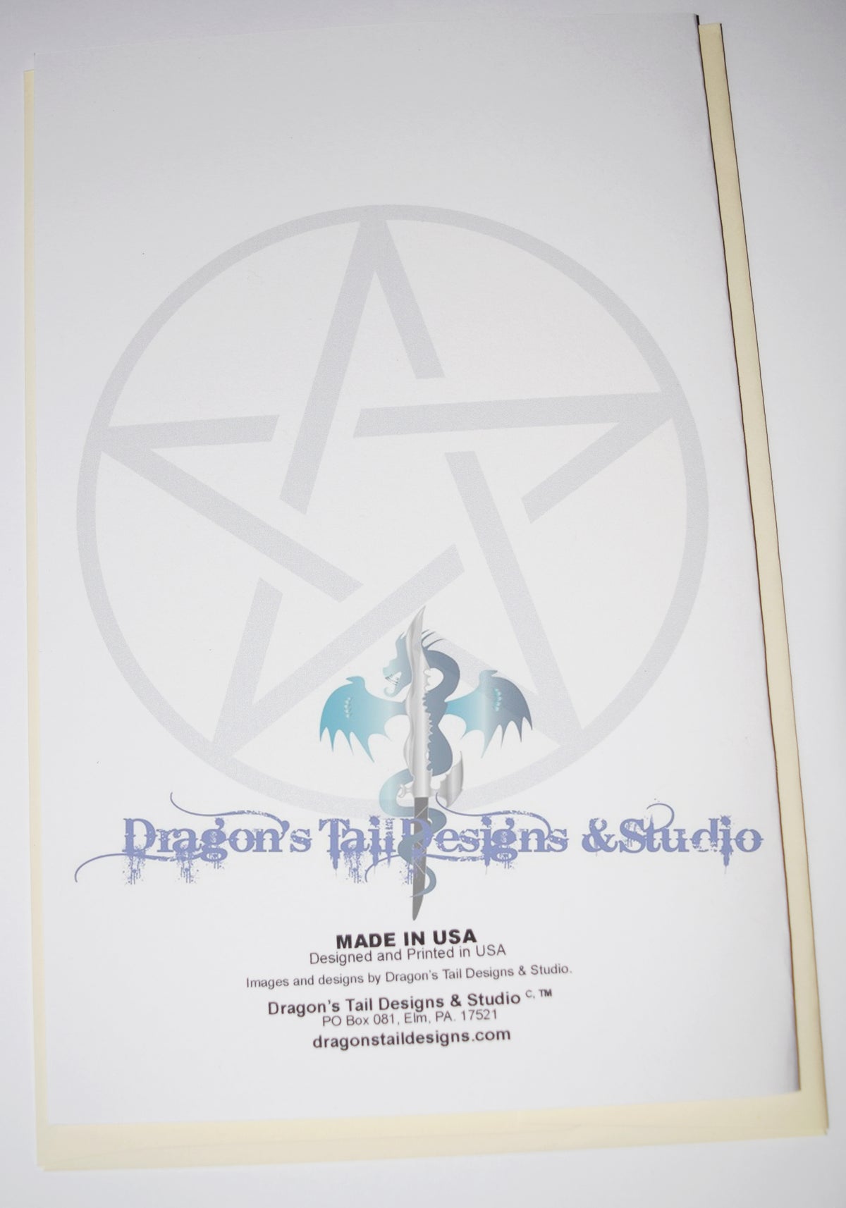 Wiccan Pentacle - design #2 Handcrafted All Occasion Greeting Card