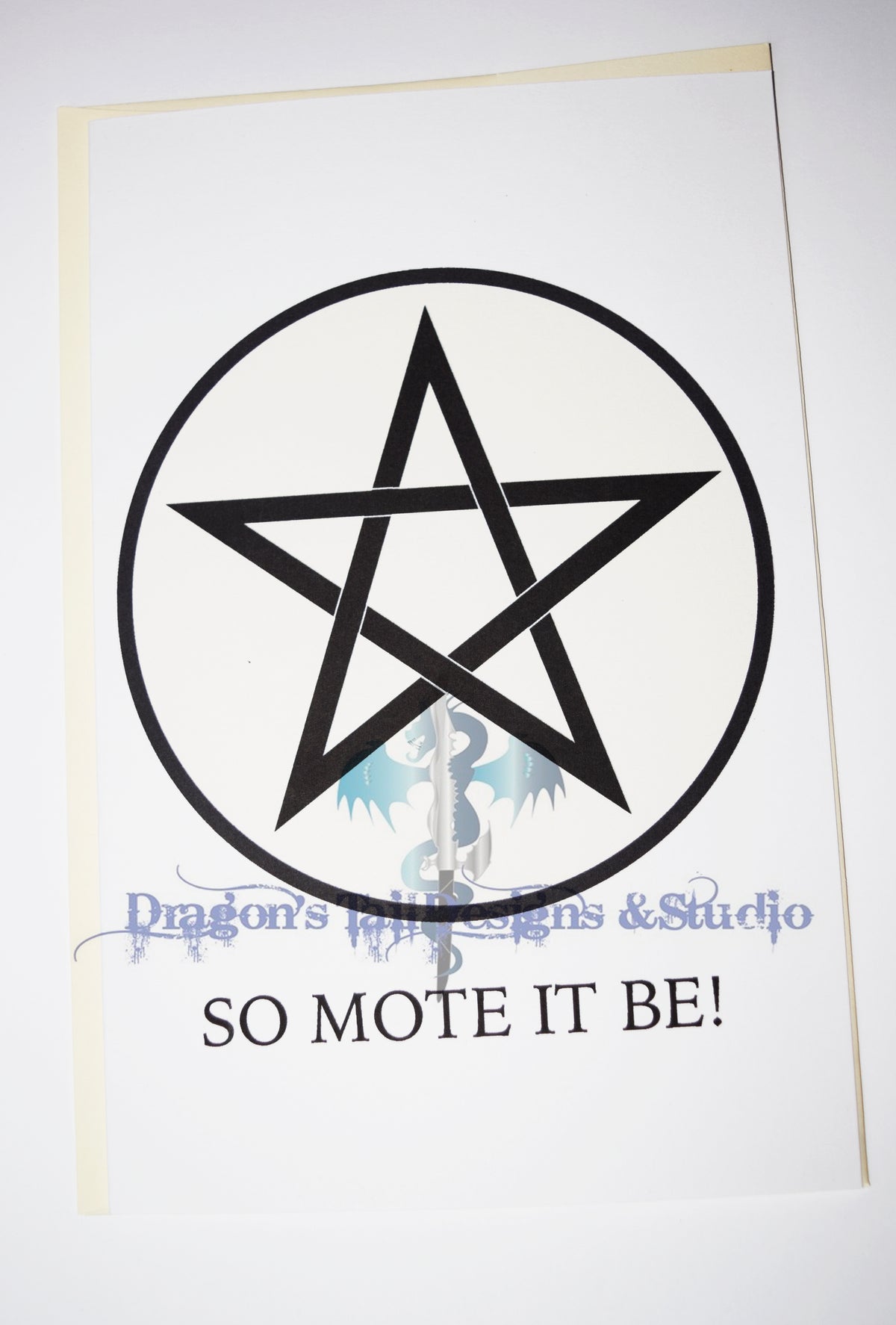 Wiccan Pentacle - design #1  Handcrafted All Occasion Greeting Card