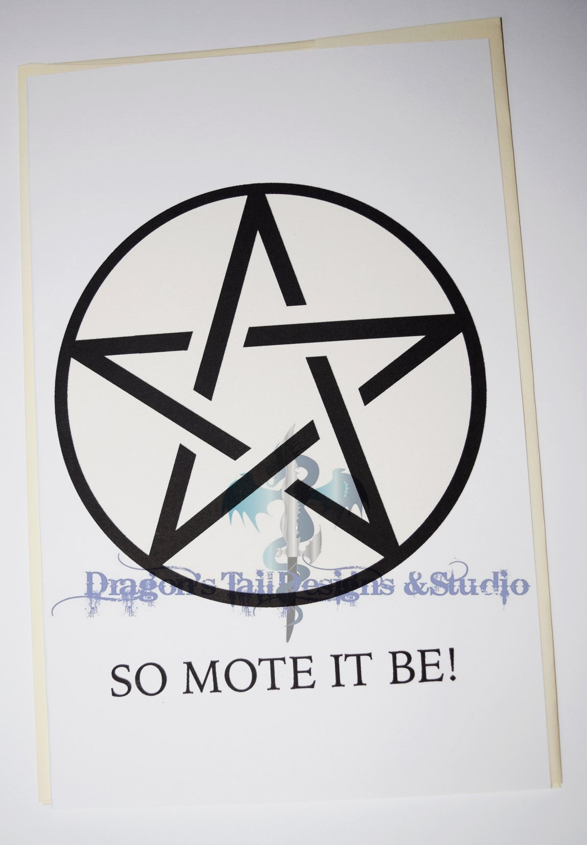 Wiccan Pentacle - design #2 Handcrafted All Occasion Greeting Card
