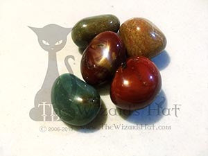 1 Piece Natural Tumbled Picture Jasper Gemstone