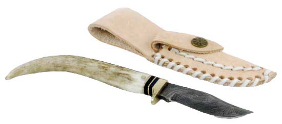 Hand-Forged Stag Handle Damascus Steel Athame
