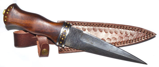 Handcrafted Rosewood Damascus Steel Athame Ritual Dagger
