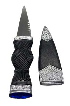 7 1/4" Traditional Blue Scottish Dirk Dagger with Ornate Handle