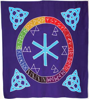 Rune Mother Altar Cloth or Versatile Scarf - 36" x 36" Square
