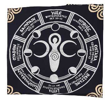 24"x24" Earth Goddess Altar Cloth for Spiritual Rituals and Meditation