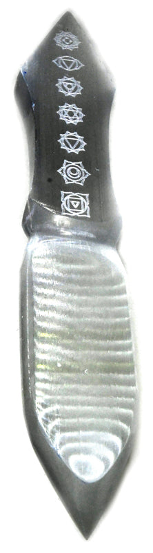 10-Inch Hand-Carved Selenite Crystal Chakra Athame Ritual Dagger