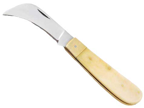 7-Inch Folding Boline Knife with White Bone Handle