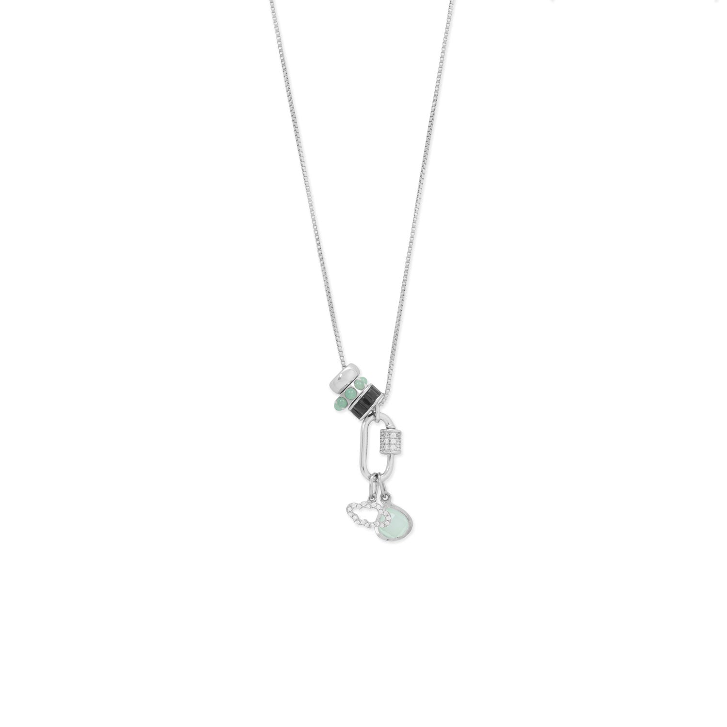 Rhodium Plated 3.5mm Wheel Bead Charm