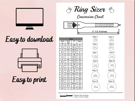 Free Printable Ring Sizer Tool - Accurate Finger Measurement Guide