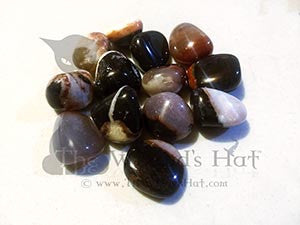 Natural Sardonyx Tumbled Crystal Stone - Single Piece
