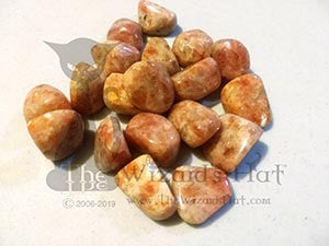 Natural Sunstone Tumbled Crystal Gemstone - Single Piece