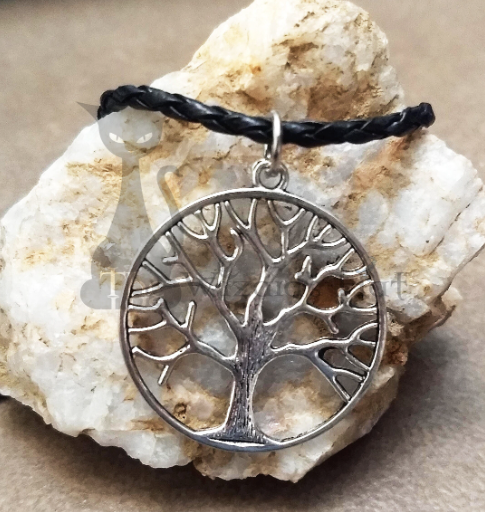 Tree of Life 3-Piece Jewelry and Accessory Set in Silver Tone: Necklace, Earrings, and Keychain