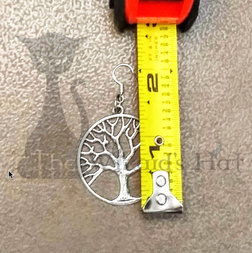 Tree of Life 3-Piece Jewelry and Accessory Set in Silver Tone: Necklace, Earrings, and Keychain