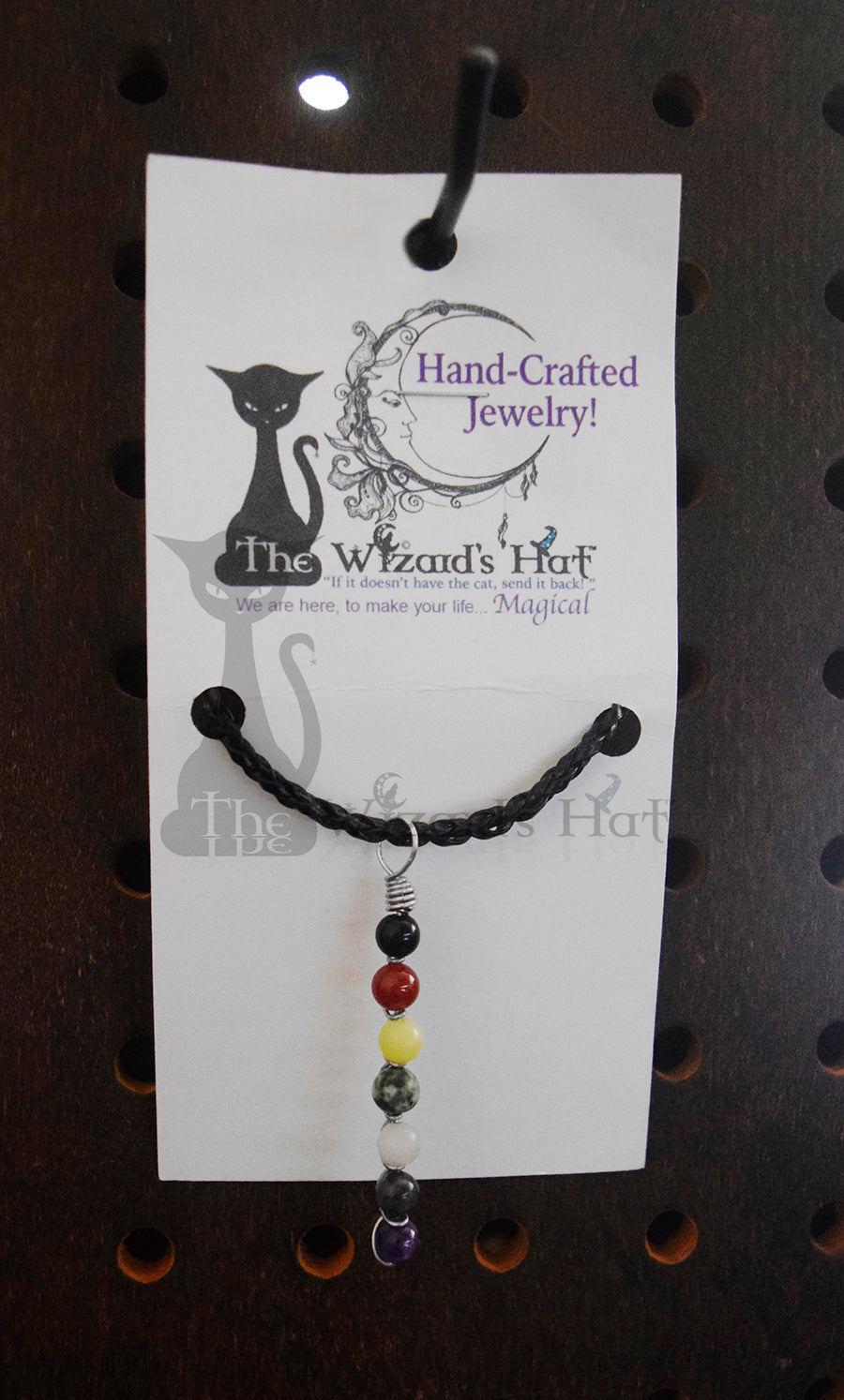 Handcrafted 7 Chakra drop Pendant Necklace Natural Gemstones.
