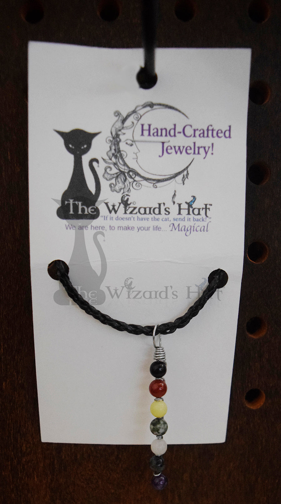 Handcrafted 7 Chakra drop Pendant Necklace Natural Gemstones.