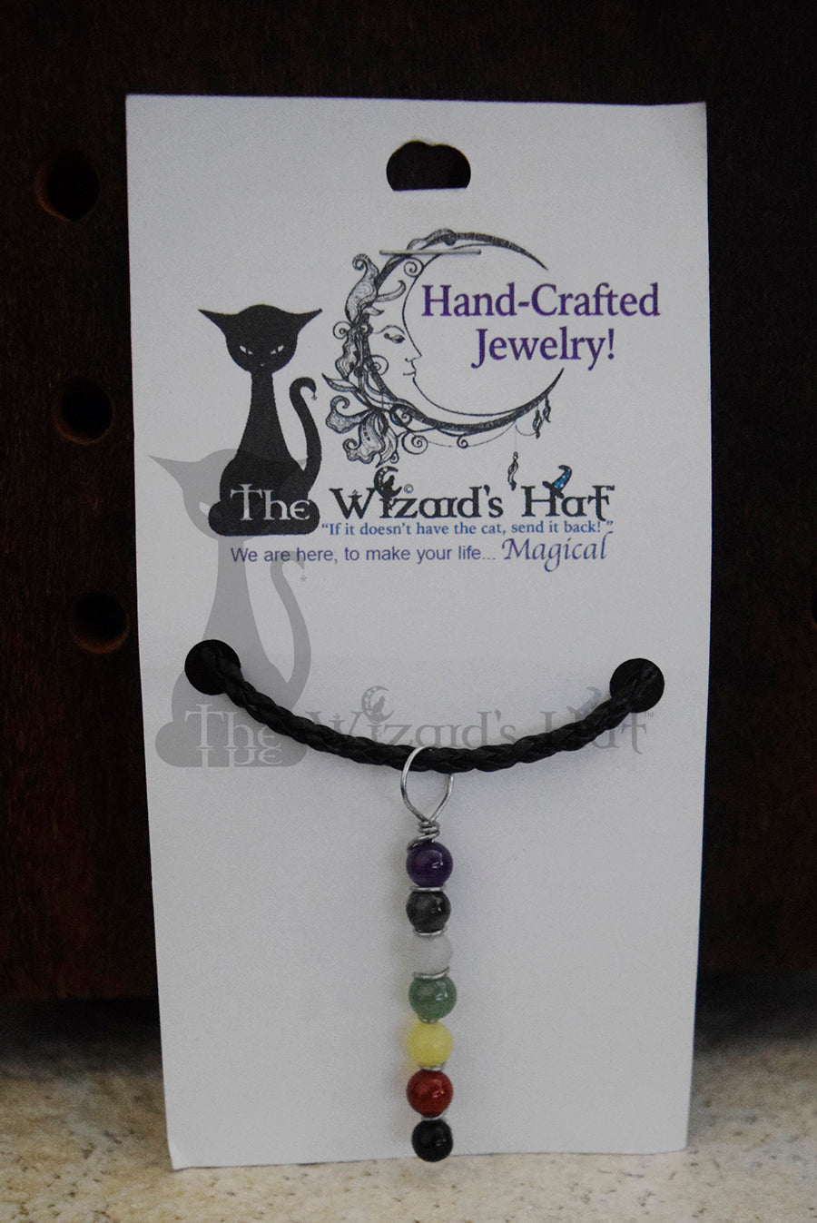 Handcrafted 7 Chakra drop Pendant Necklace Natural Gemstones.