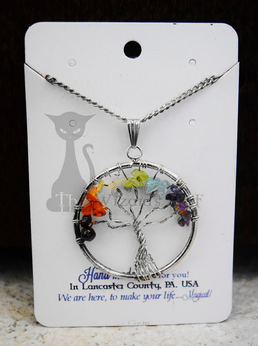 Yggdrasil Tree of Life 7 Chakra Necklace Necklace