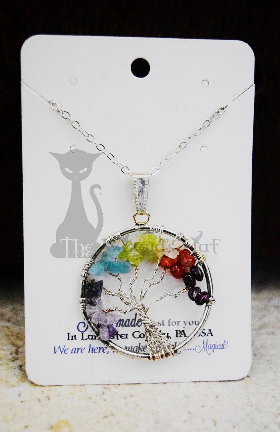 Yggdrasil Tree of Life 7 Chakra Necklace Necklace