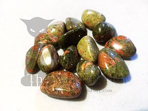 1 Natural Tumbled Unakite Crystal Stone