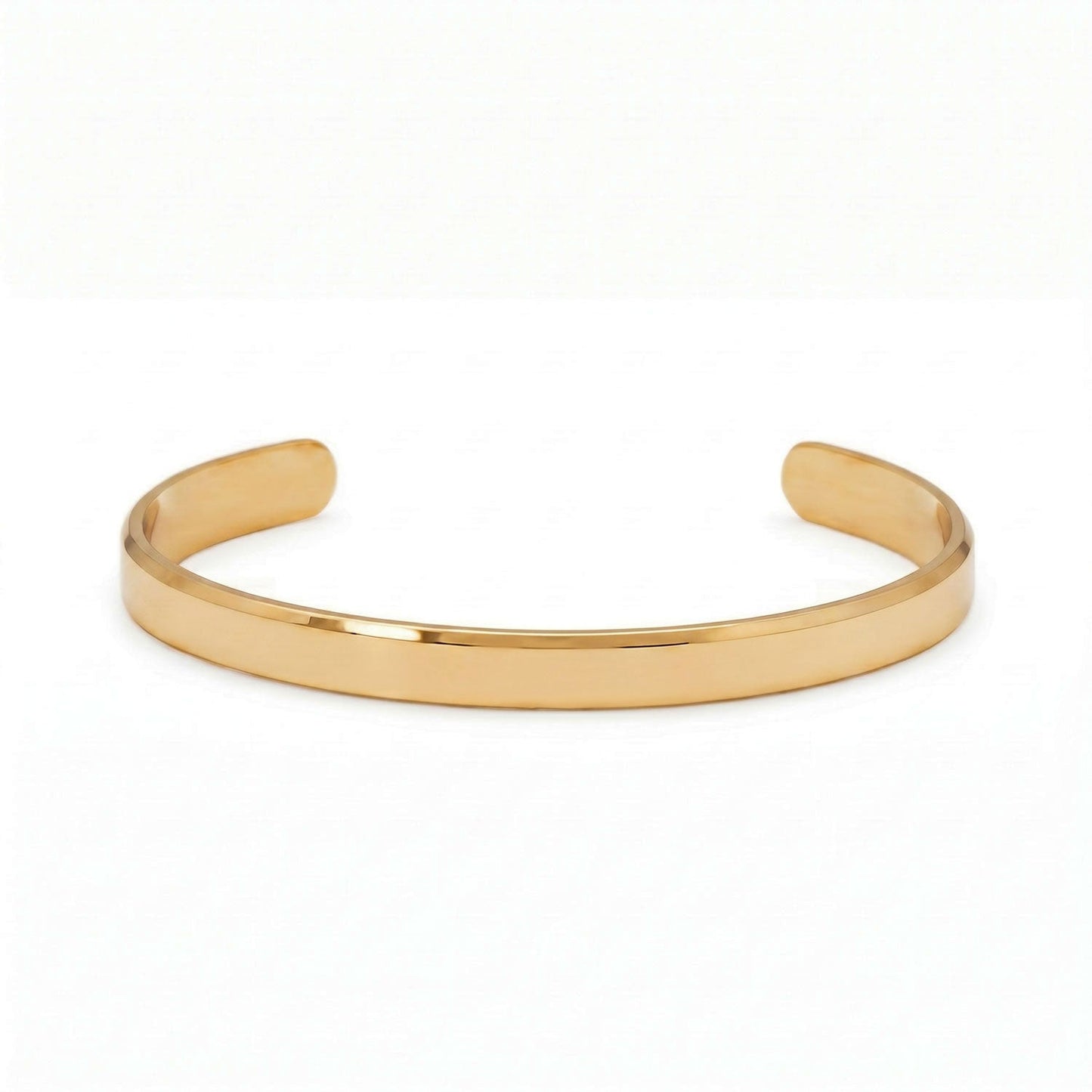 18 Karat Gold PVD Stainless Steel Polished Cuff Bracelet