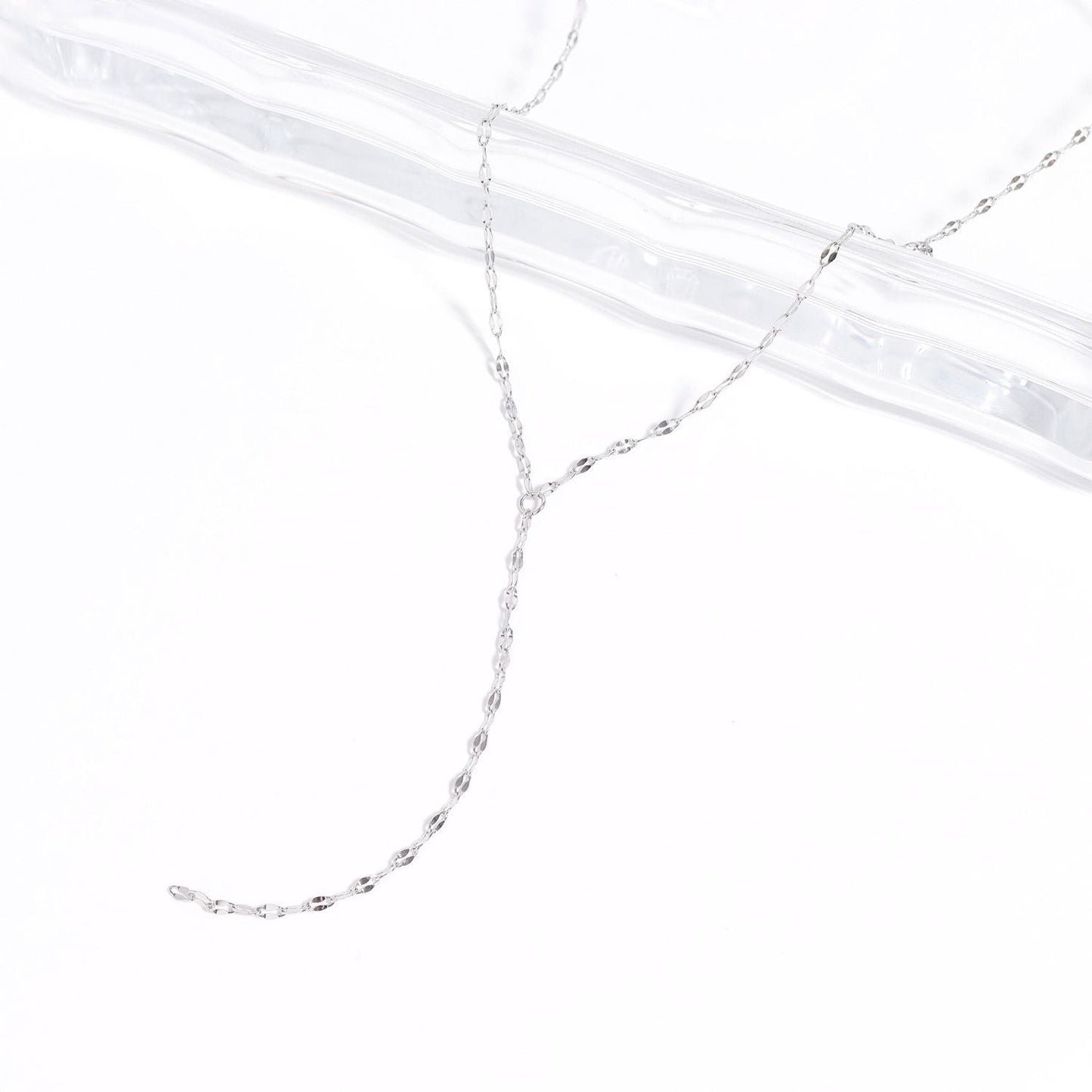 15" Stainless Steel Coffee Chain Y-Drop Necklace