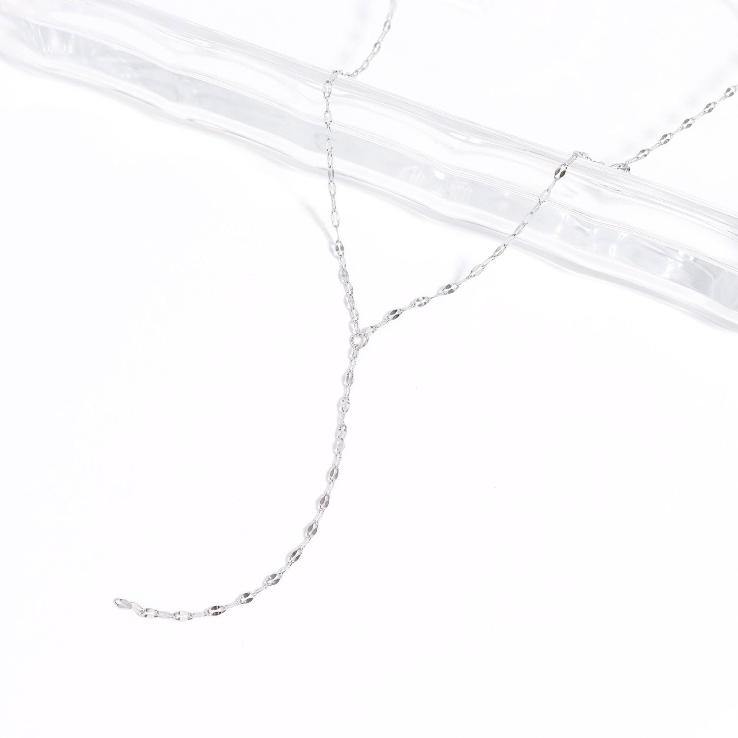 15" Stainless Steel Coffee Chain Y-Drop Necklace