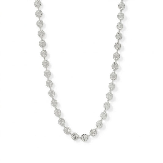 16" + 2" Stainless Steel Sunburst Necklace