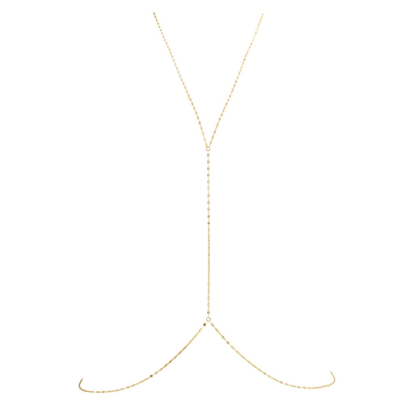 18 Karat Gold PVD Stainless Steel Coffee Chain Link Body Chain