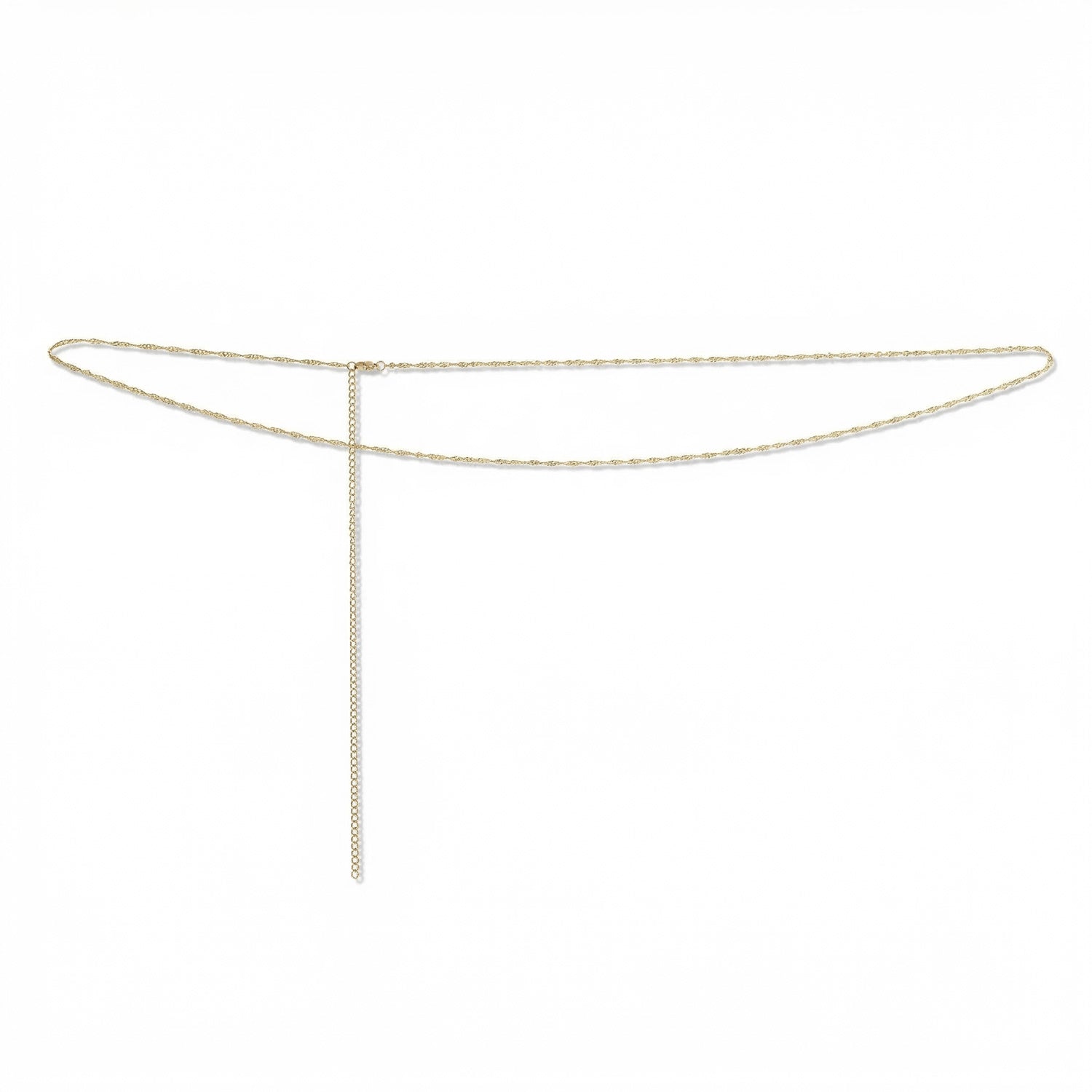 31" + 4" 18 Karat Gold PVD Stainless Steel Singapore Waist Chain