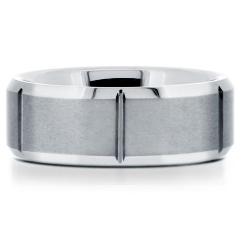 Handcrafted Cobalt Blue Men's Wedding Band - WRCB0043
