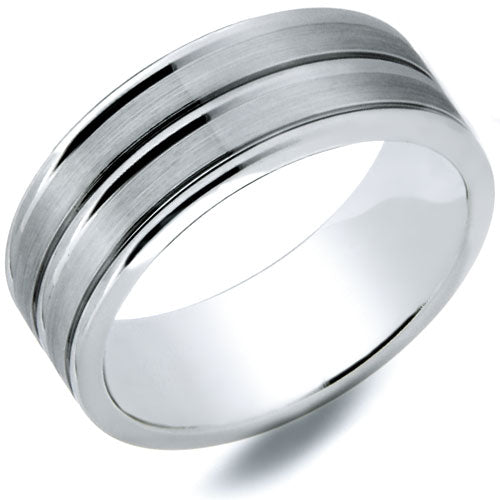 Handcrafted Cobalt Blue Men's Wedding Band - WRCB0400