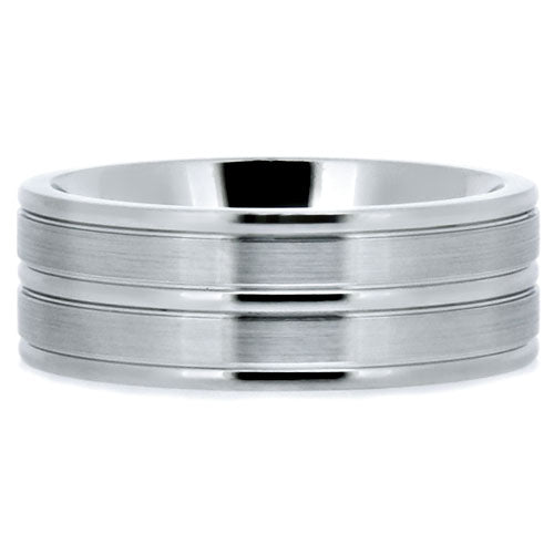 Handcrafted Cobalt Blue Men's Wedding Band - WRCB0400