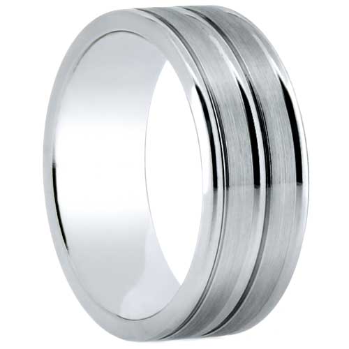 Handcrafted Cobalt Blue Men's Wedding Band - WRCB0400