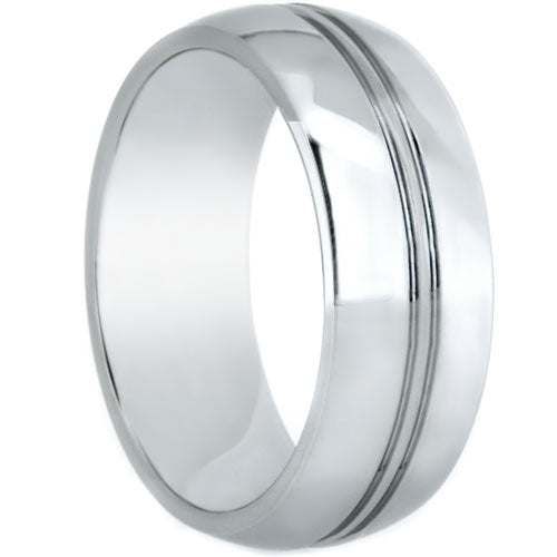 Handcrafted Cobalt Blue Men's Wedding Band - WRCB3450