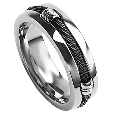 Premium Brushed Titanium Comfort Fit Wedding Band - WRT9003